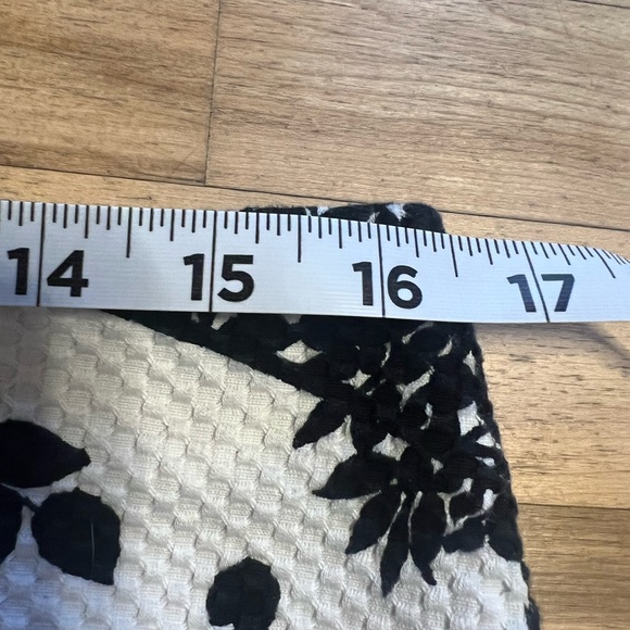 Talbots Women’s Floral Bold White/Black Pencil Skirt Cotton Graphic Zipper 12 - Picture 7 of 10